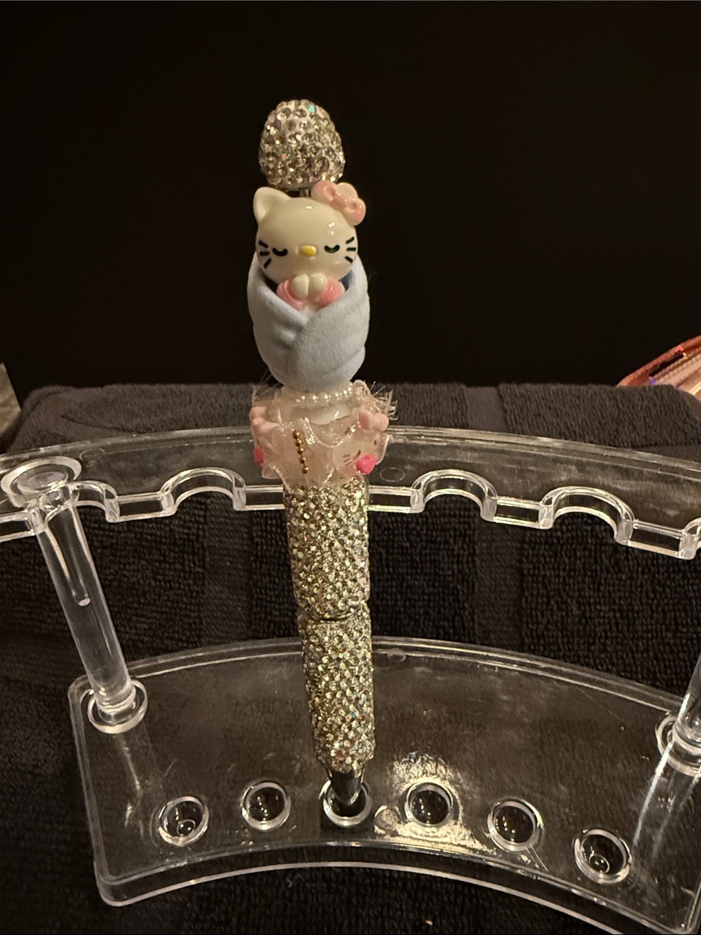 Hello Kitty Inspired Sparkle Baby Pen - Pink, Blue, Silver
